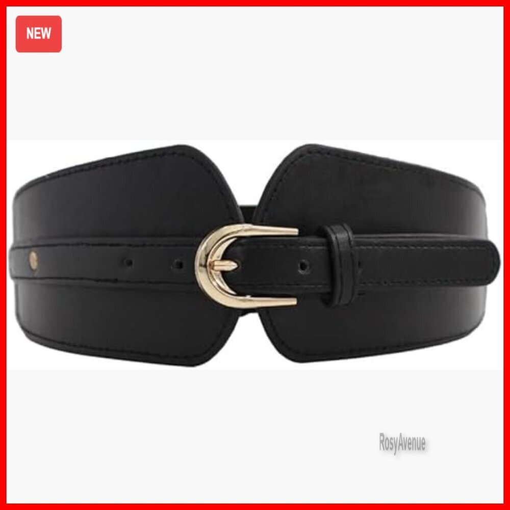 Adjustable PU Leather Cinch Belt for Waist Shaping, Formal & Casual Wear